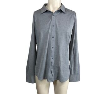 KIT AND ACE Men's Gray Long Sleeve Button Down Shirt Size L